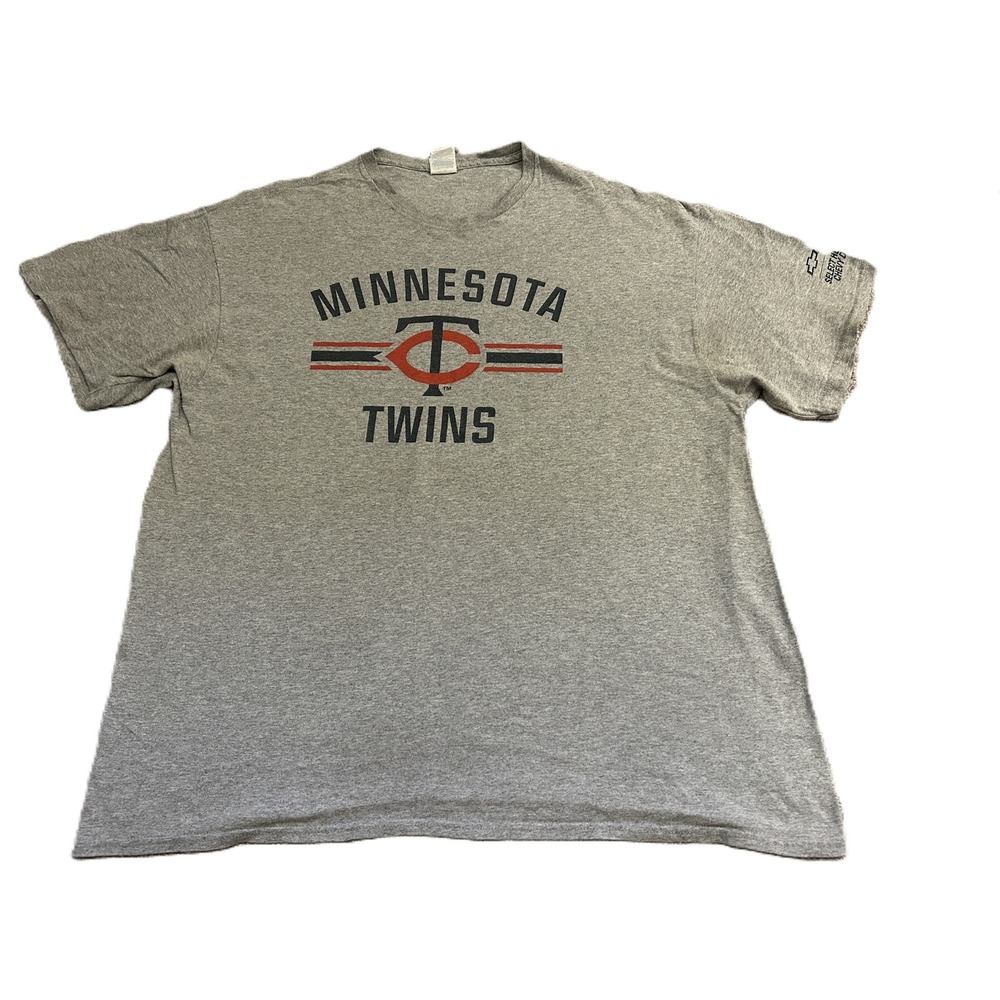 Delta Minnesota Twins T Shirt Mens XL Gray Excellent Chevy Promo Graphic Tee